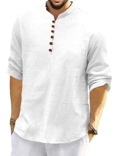 ROYALSCOUT Men's Cotton Polyester Blend Full Sleeve Short Kurta Perfect for Office Gatherings, Festive Dressing, or Traditional Looks