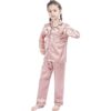 S R Fashion Hub Kid's Pure Satin Full Sleeves Night Suit/Dress for Girls Full Pajama & Top Sleep Suit