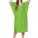 Shararat Women Cotton All Over Print Knee Length Kaftan Nighty|| Featured in Shark Tank India ||