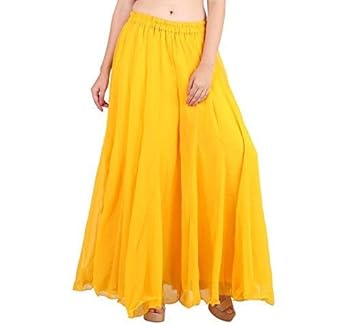 Shararat Women's Georgette Palazzo Bottom|| Featured in Shark Tank India ||