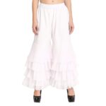 Shararat Women's Plain Gherkalis Palazzo (Free Size - 28 to 42 Inch)|| Featured in Shark Tank India ||