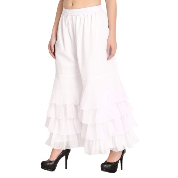 Shararat Women's Plain Gherkalis Palazzo (Free Size - 28 to 42 Inch)|| Featured in Shark Tank India ||