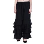 Shararat Women's Plain Gherkalis Palazzo (Free Size - 28 to 42 Inch)|| Featured in Shark Tank India ||
