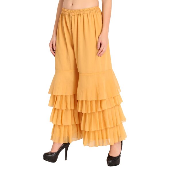 Shararat Women's Plain Gherkalis Palazzo (Free Size - 28 to 42 Inch)|| Featured in Shark Tank India ||