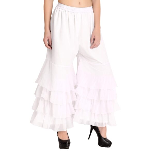 Shararat Women's Plain Gherkalis Palazzo (Free Size - 28 to 42 Inch)|| Featured in Shark Tank India ||