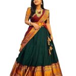 South indian Traditional Unstitched Narayanpet Half Sareee