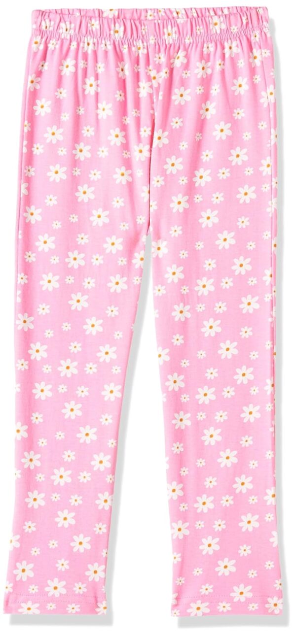 T2F Girls Cotton Printed Oversized Fit Crop Top and Pant Pajama Set