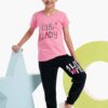 T2F Girls Cotton Printed Regular Fit T-Shirt (Pack of 5)