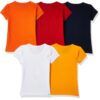 T2F Girls Cotton Printed Regular Fit T-Shirt (Pack of 5)
