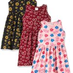 T2F Girls Knee-Length Casual Dress(Pack of 3)