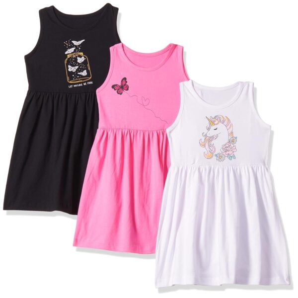 T2F Girls Knee-Length Casual Dress(Pack of 3)