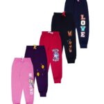 T2F Girl's Regular Fit Mid Rise Track Pant