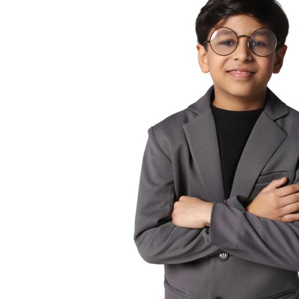 TAHVO Blazer for Boys | Lycra Blend Regular Fit with Notched Lapel and Side Vents