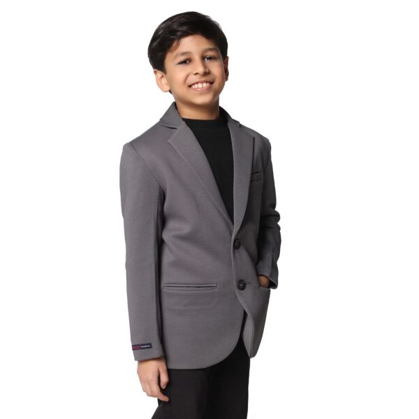 TAHVO Blazer for Boys | Lycra Blend Regular Fit with Notched Lapel and Side Vents