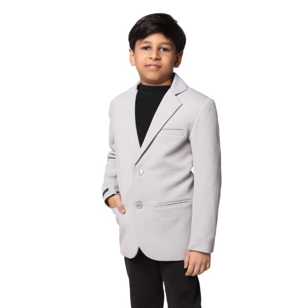 TAHVO Blazer for Boys | Lycra Blend Regular Fit with Notched Lapel and Side Vents