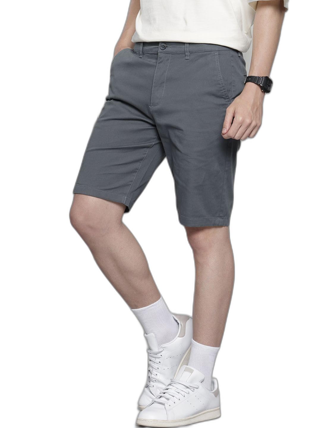 The Indian Garage Co Men Regular Fit Solid Casual Shorts