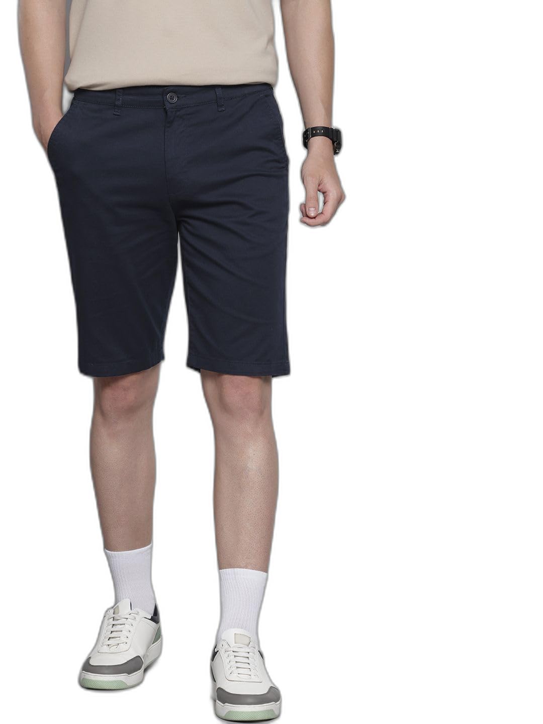 The Indian Garage Co Men Regular Fit Solid Casual Shorts