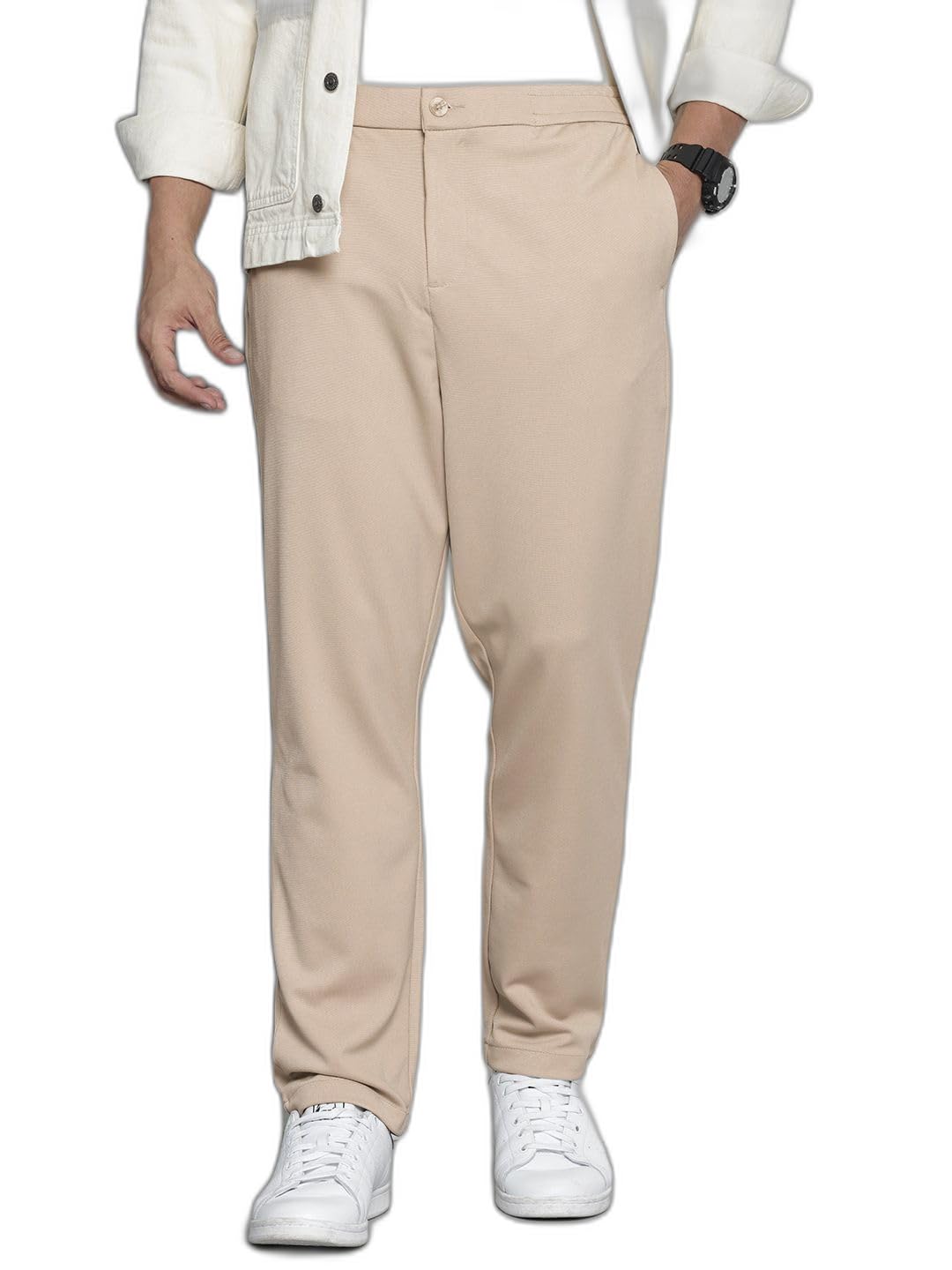 The Indian Garage Co Men Relaxed Fit Solid Street Wear Chinos
