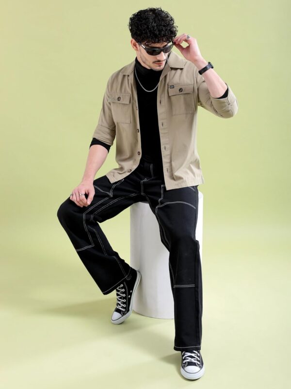 The Indian Garage Co Men's Cotton Slim Fit Shirt