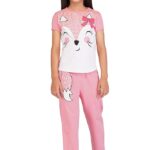TotzTouch Baby Girl's Cotton Printed Pyjama Set Pack of 1