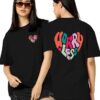 TQH Women's Casual Printed Round Neck, Oversized Longline Drop Shoulder Boho Style T-Shirt