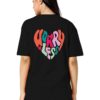 TQH Women's Casual Printed Round Neck, Oversized Longline Drop Shoulder Boho Style T-Shirt