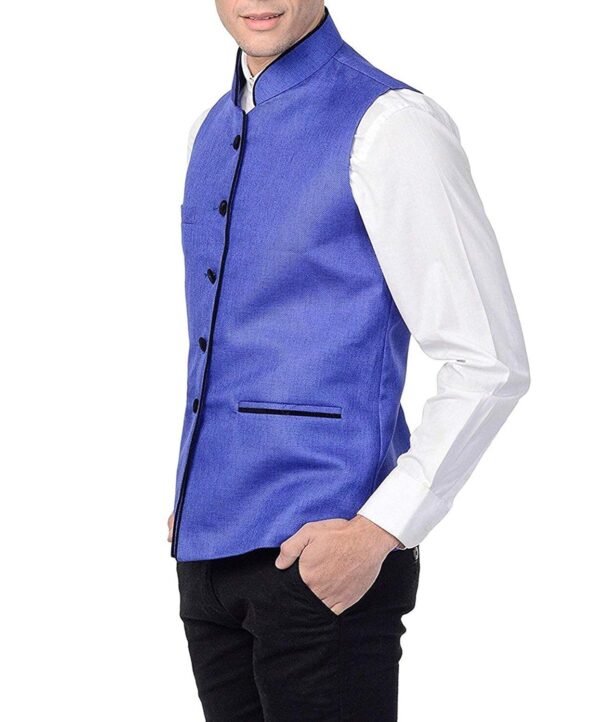 Vastraa Fusion Men's Export-Quality Indian Traditional Nehru Jacket/Waistcoat