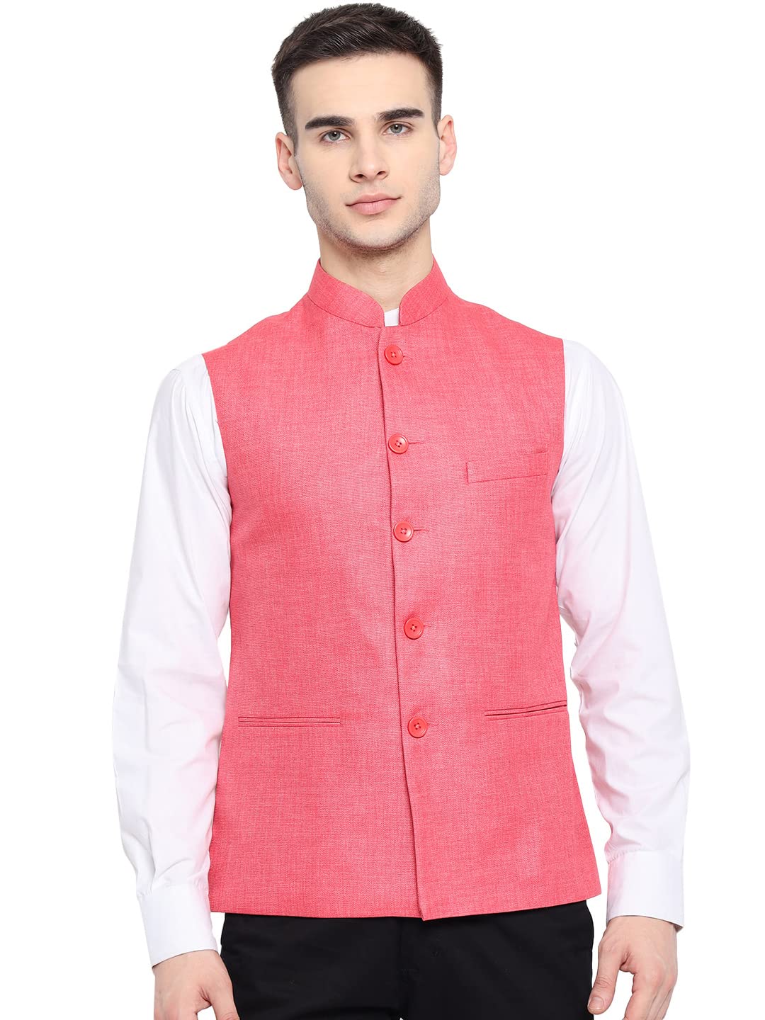 Vastraa Fusion Men's Export-Quality Indian Traditional Nehru Jacket/Waistcoat