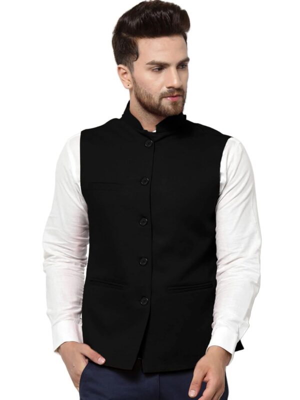 Vastraa Fusion Men's Export-Quality Indian Traditional Nehru Jacket/Waistcoat