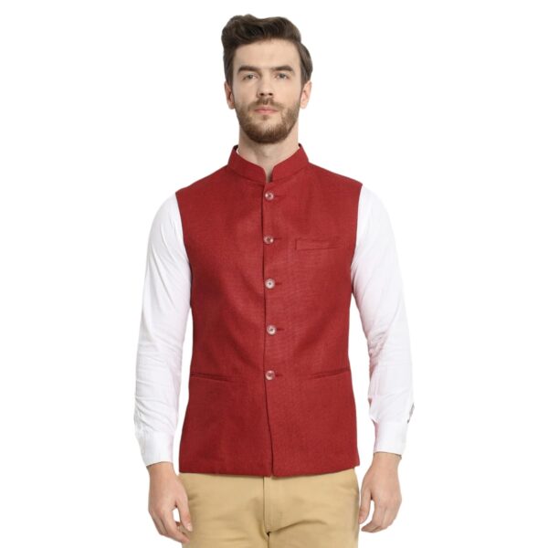 Vastraa Fusion Men's Export-Quality Indian Traditional Nehru Jacket/Waistcoat