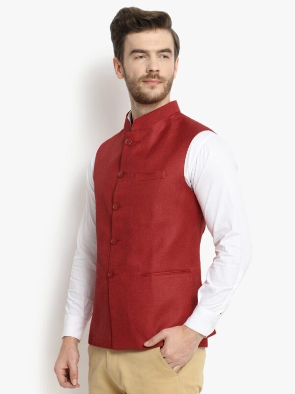 Vastraa Fusion Men's Export-Quality Indian Traditional Nehru Jacket/Waistcoat