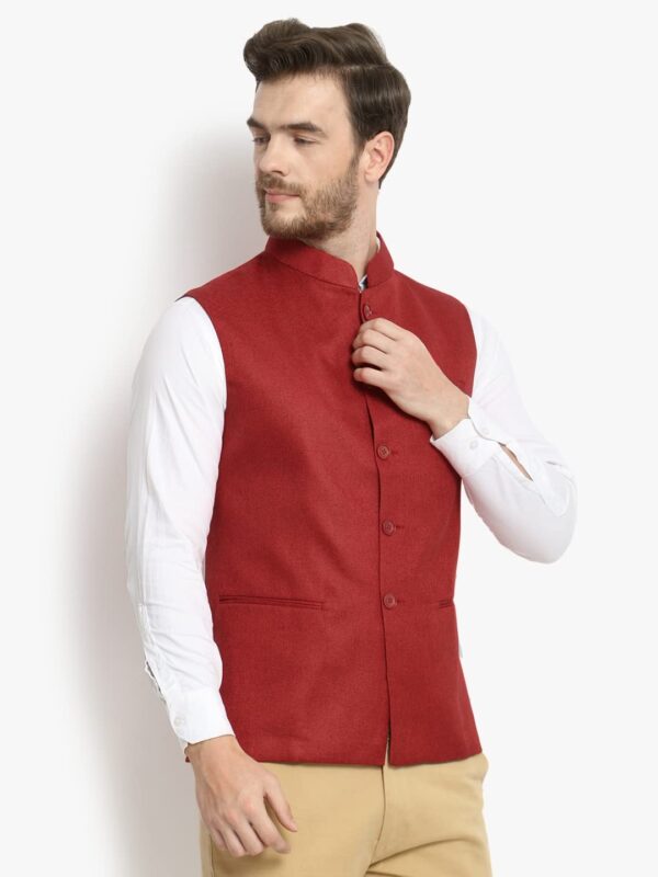 Vastraa Fusion Men's Export-Quality Indian Traditional Nehru Jacket/Waistcoat