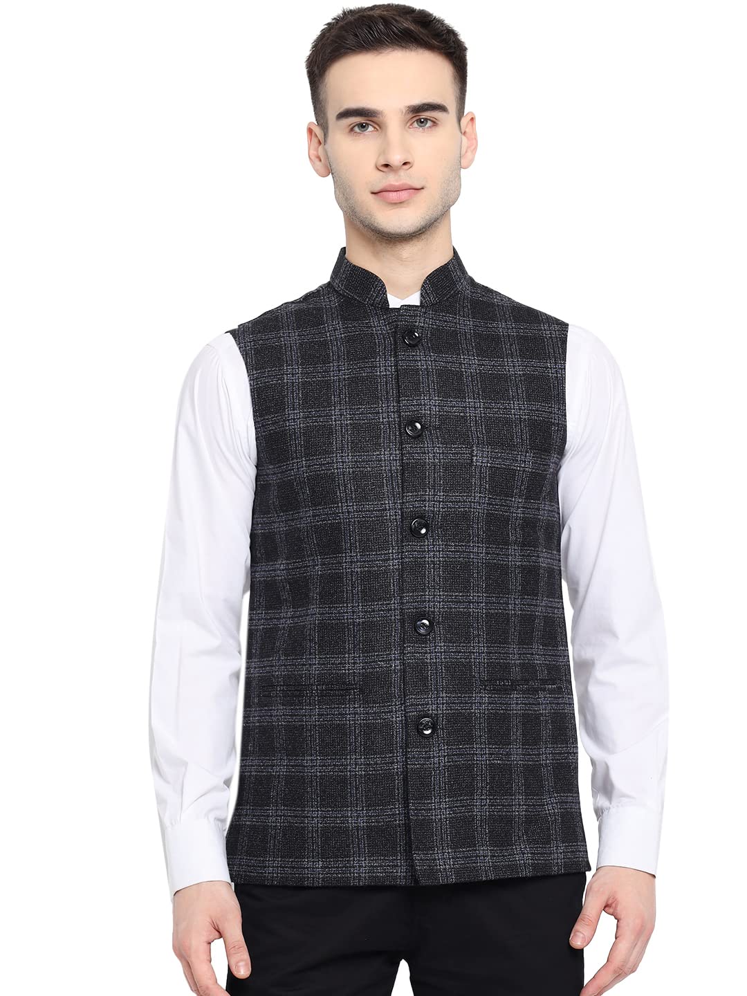 Vastraa Fusion Men's Traditional Nehru Jacket Modi Waistcoat