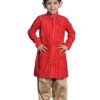 VASTRAMAY Boys' Blue and Rose Gold Kurta Patiala Set | Gold Bandhani And Foil Print Rayon Kurta With Pyjama for Navratri, Diwali & Festive Celebrations - Stylish and Comfortable...