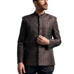 VASTRAMAY Men's Jodhpuri - Silk Blend Jacquard Jodhpuri For Men.