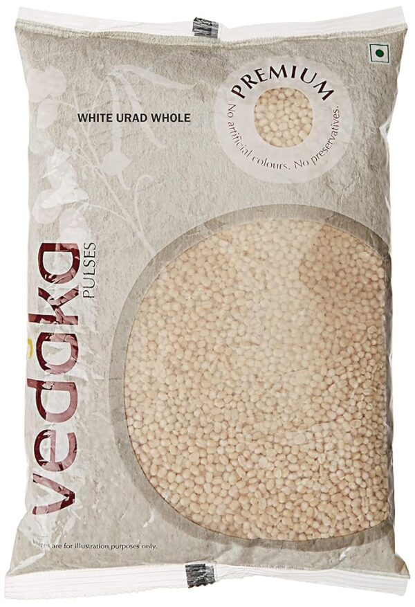 Vedaka Premium White Urad Whole, 1kg