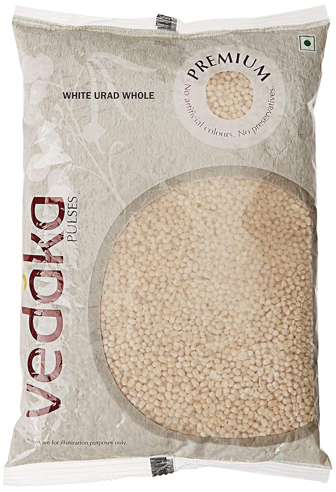 Vedaka Premium White Urad Whole, 1kg