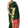 Very Much Indian Women's Handloom Cotton Saree with Border Contrasting Pallu & Butti Blouse Piece Featured on Shark Tank India