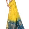 Very Much Indian Women's Handloom Cotton Saree with Border Contrasting Pallu & Butti Blouse Piece Featured on Shark Tank India