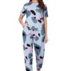 VJ Fashion Women'S Cotton Lycra Printed & Knitted Round Neck Night Wear Set Of Top And Pazama