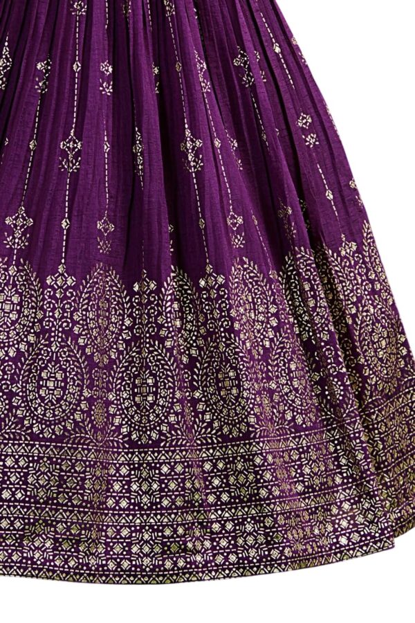 White Button New Wine Ethnic Long Party Kids Gown for Girls Maxi Dress