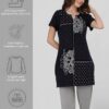 Women's Cotton Embroided Long Length Night Suit Set