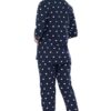 Women's Cotton Heart Printed Night Suit Set Of Shirt & Pajama Set-Black