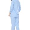 Women's Cotton Heart Printed Night Suit Set Of Shirt & Pajama Set-Blue