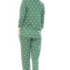 Women's Cotton Heart Printed Night Suit Set Of Shirt & Pajama Set-Green