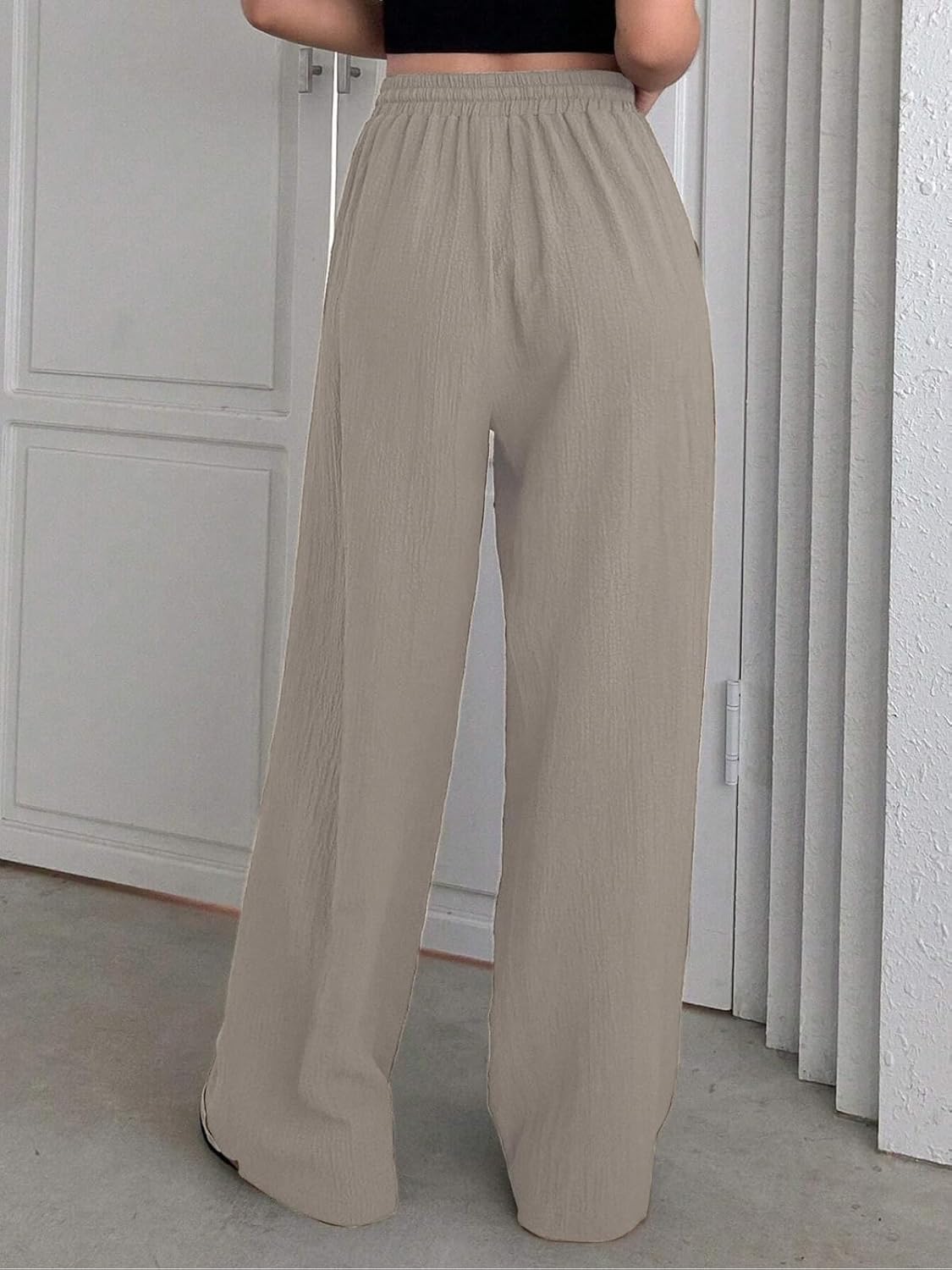 Women's Loose High Rise Track Pant-Grey