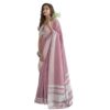 Women's Lucknowi Chikankari Linen cotton Woven Sarees For Women with Blouse sarees for Women-002