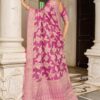 Women's Lucknowi Chikankari Linen cotton Woven Sarees For Women with Blouse sarees for Women-001