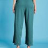 Women's Lycra Regular Fit Trouser Pant for Office School Formal Casual Daily Use-Green