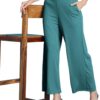 Women's Lycra Regular Fit Trouser Pant for Office School Formal Casual Daily Use-Green